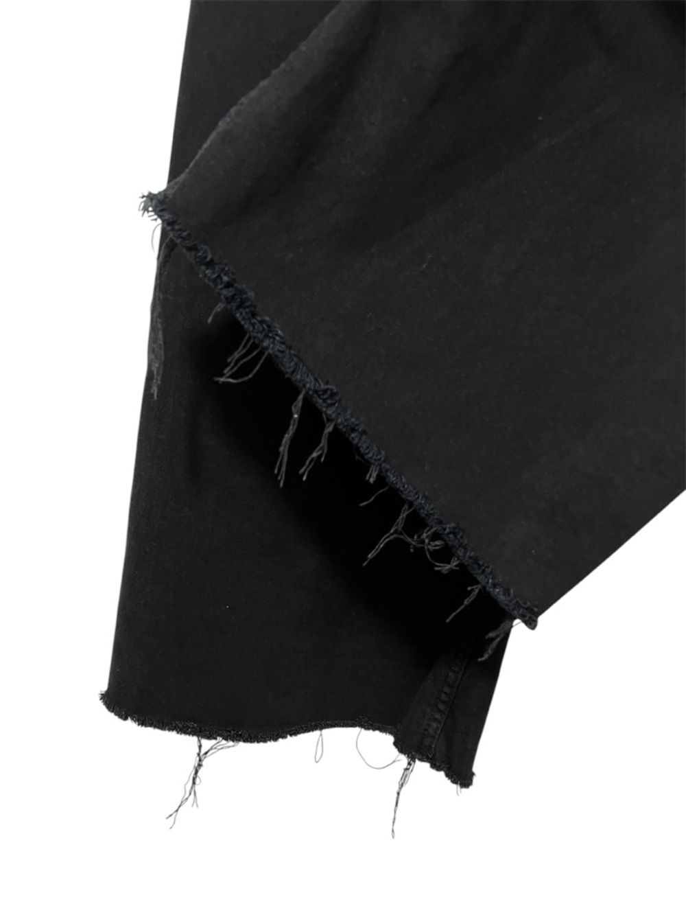 Zara Black Marine Straight Jeans 8 Raw Hem - Picture 5 of 7